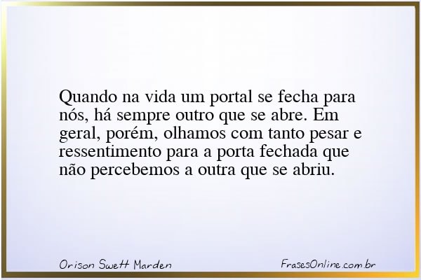 Frase de Orison Swett Marden