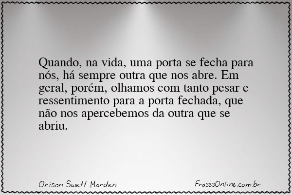 Frase de Orison Swett Marden