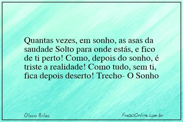 Frase de Olavo Bilac