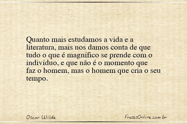 Frase de Oscar Wilde