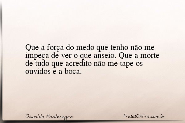 Frase de Oswaldo Montenegro