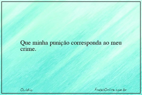 Frase de Ovídio