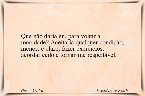 Frase de Oscar Wilde