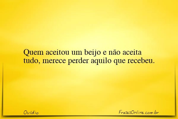Frase de Ovídio