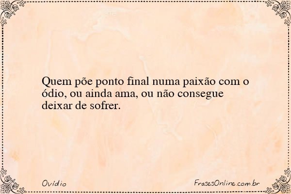 Frase de Ovídio