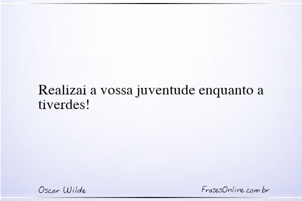 Frase de Oscar Wilde