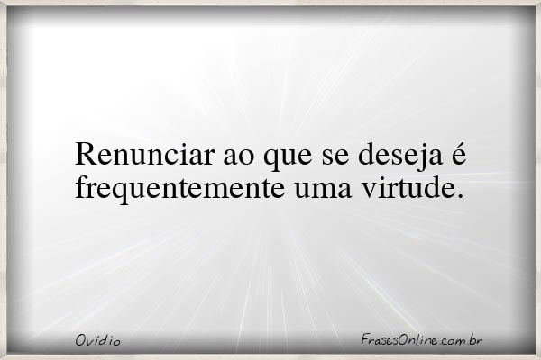 Frase de Ovídio