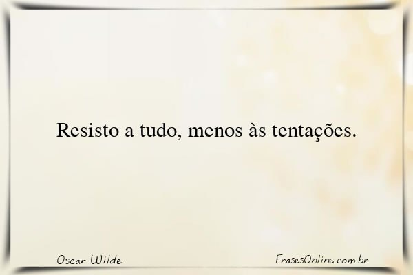 Frase de Oscar Wilde