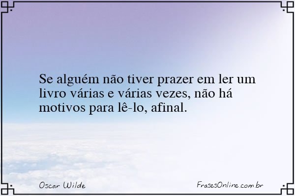 Frase de Oscar Wilde