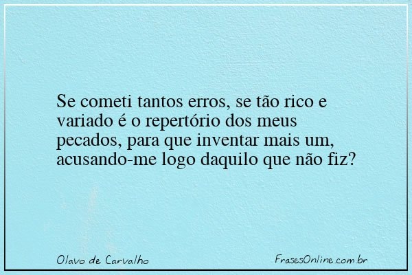 Frase de Olavo de Carvalho