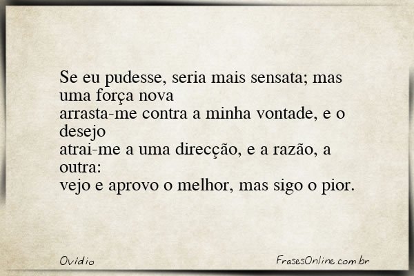 Frase de Ovídio