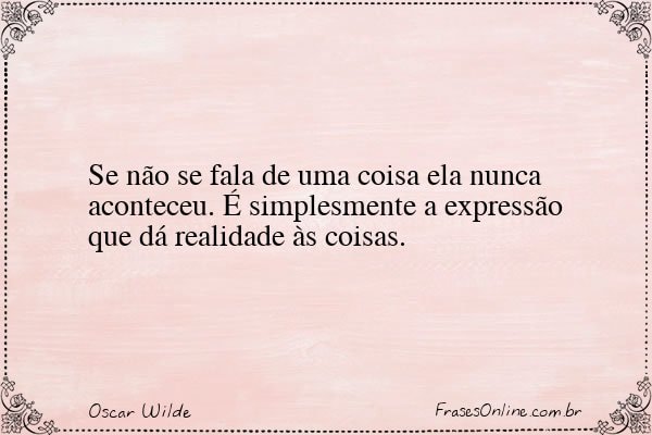 Frase de Oscar Wilde