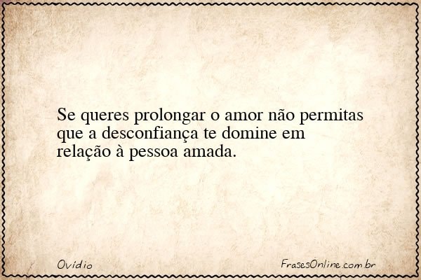 Frase de Ovídio