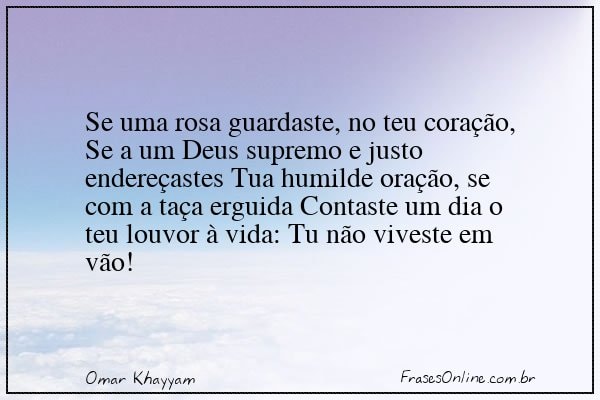 Frase de Omar Khayyam