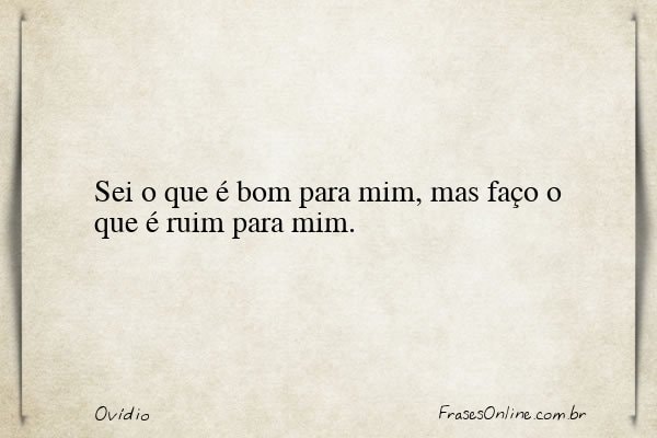 Frase de Ovídio