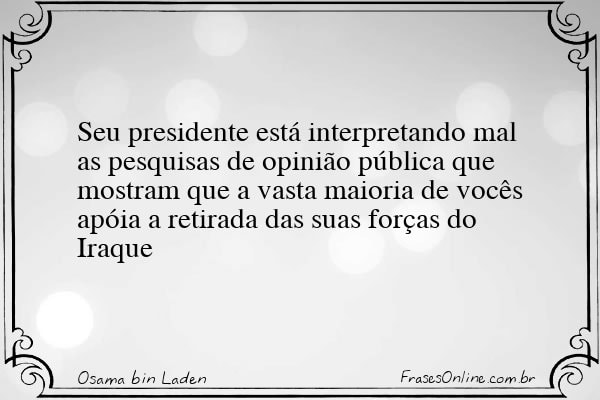 Frase de Osama bin Laden