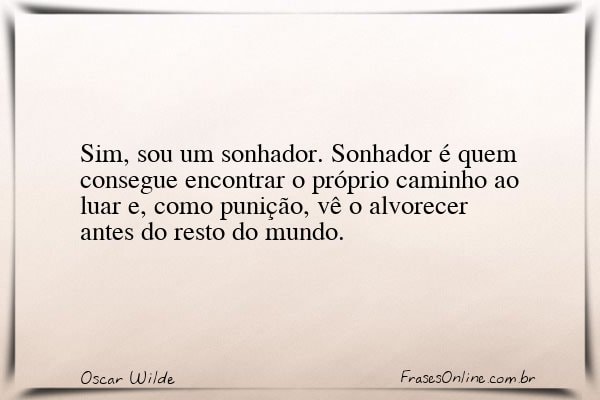 Frase de Oscar Wilde