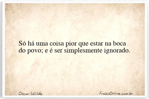 Frase de Oscar Wilde