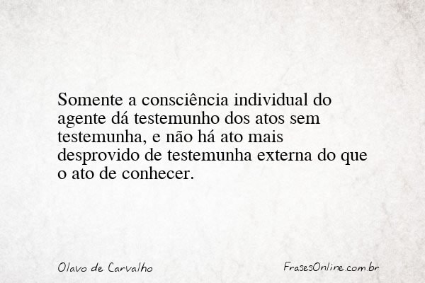 Frase de Olavo de Carvalho