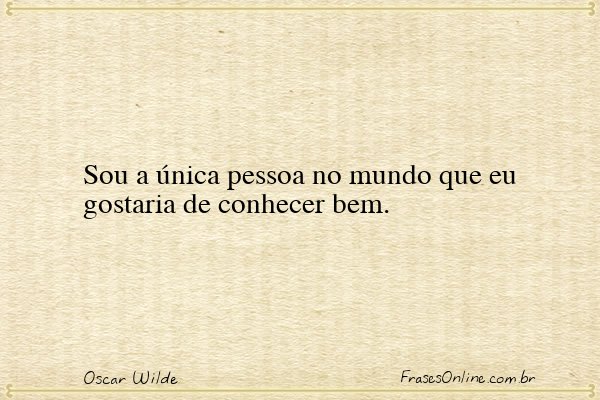 Frase de Oscar Wilde