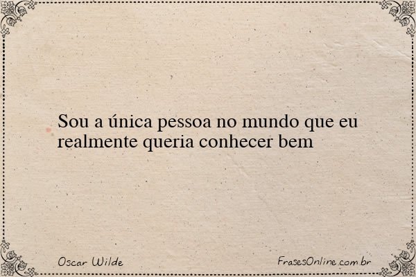 Frase de Oscar Wilde