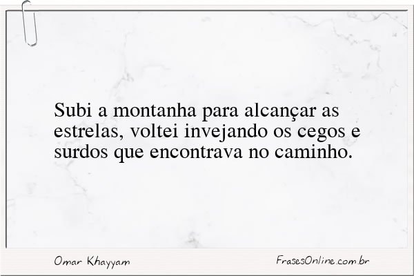 Frase de Omar Khayyam