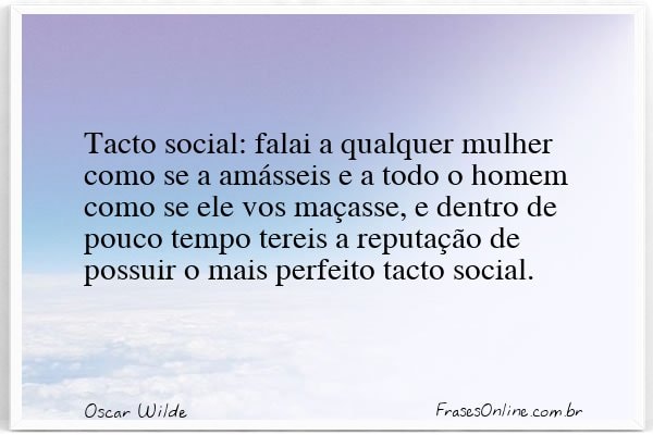 Frase de Oscar Wilde