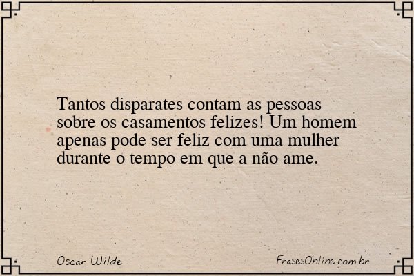 Frase de Oscar Wilde