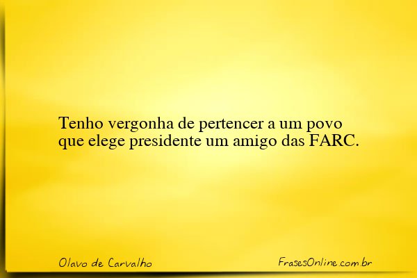 Frase de Olavo de Carvalho