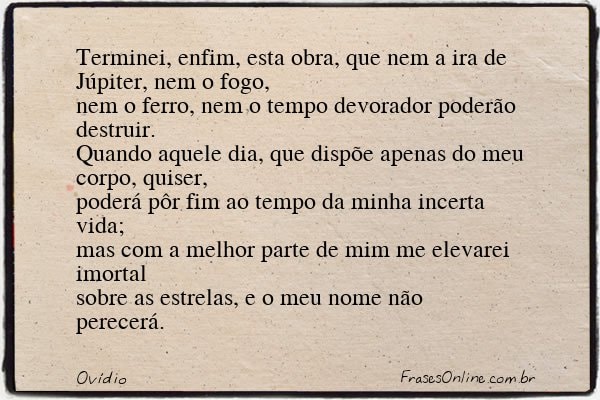 Frase de Ovídio