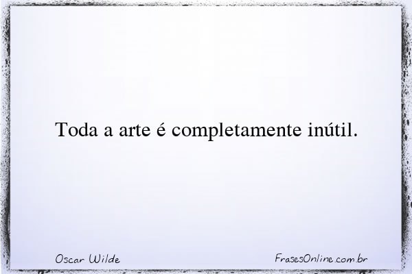 Frase de Oscar Wilde