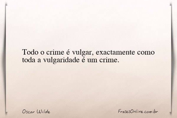 Frase de Oscar Wilde