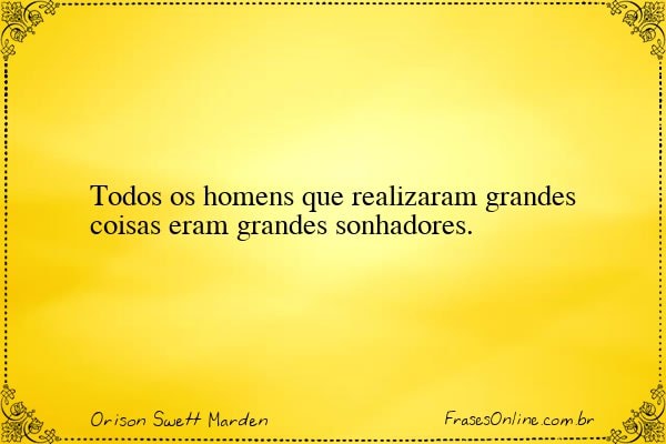 Frase de Orison Swett Marden