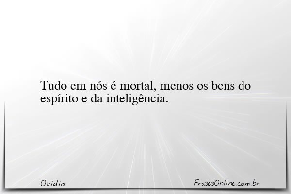 Frase de Ovídio