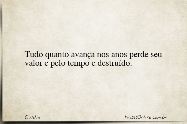 Frase de Ovídio