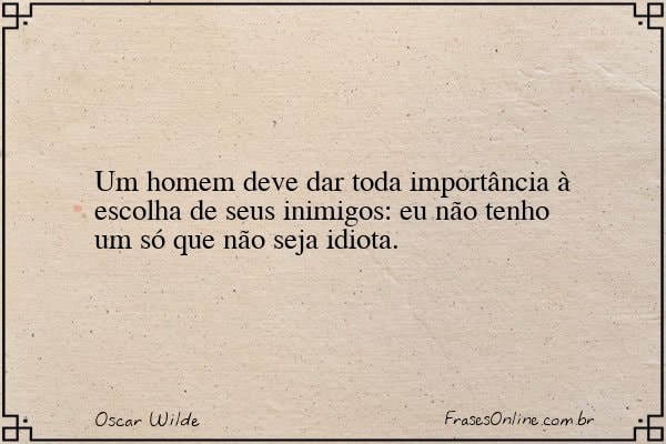 Frase de Oscar Wilde