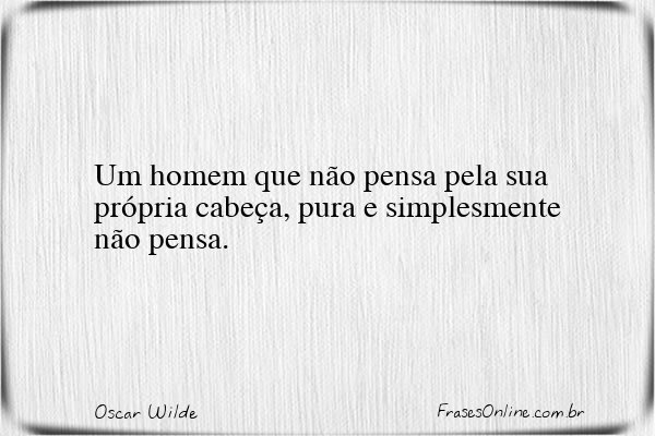 Frase de Oscar Wilde