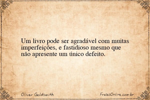 Frase de Oliver Goldsmith