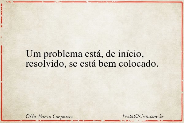 Frase de Otto Maria Carpeaux