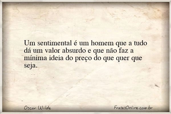 Frase de Oscar Wilde