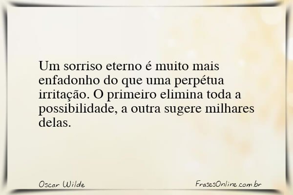 Frase de Oscar Wilde