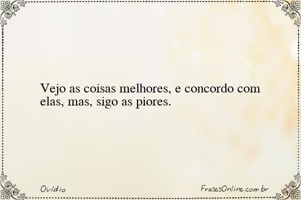 Frase de Ovídio