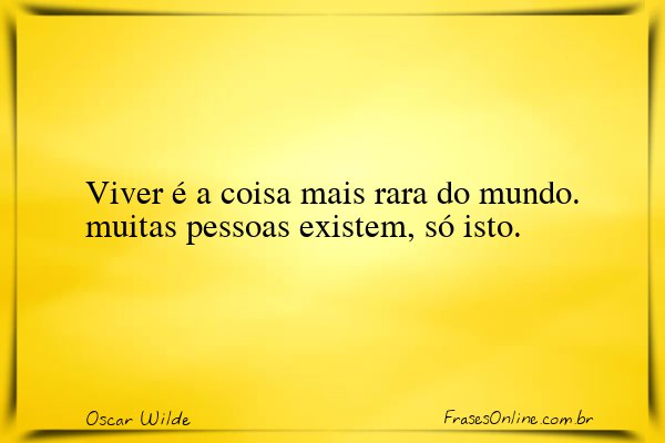 Frase de Oscar Wilde