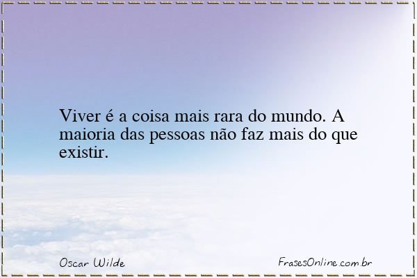 Frase de Oscar Wilde