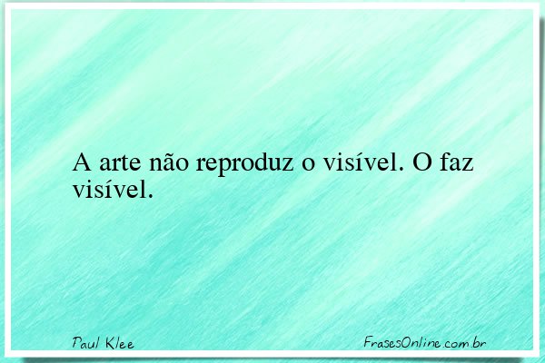 Frase de Paul Klee