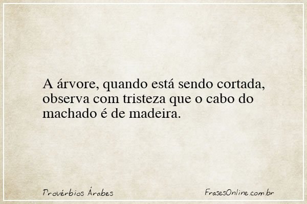 Frase de Provérbios Árabes