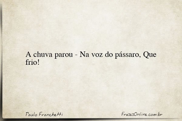 Frase de Paulo Franchetti