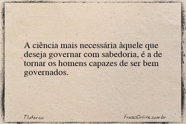 Frase de Plutarco