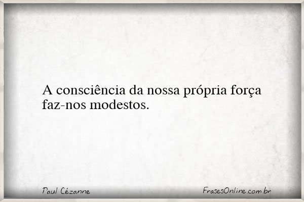 Frase de Paul Cézanne
