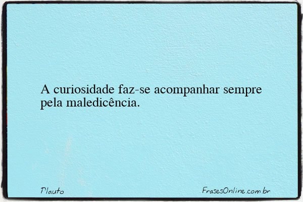 Frase de Plauto